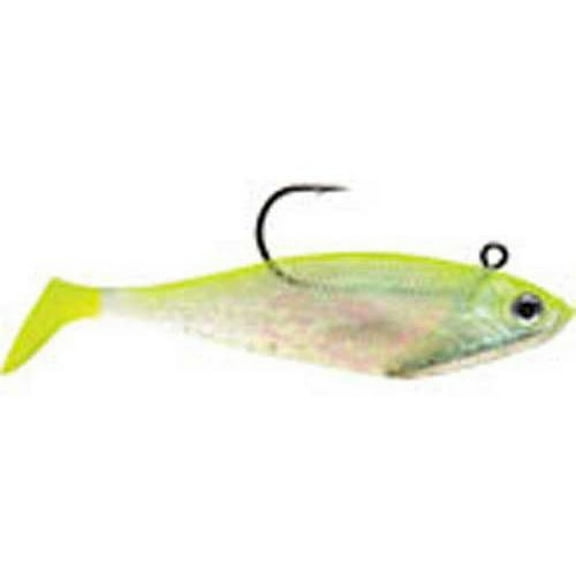 Storm WildEye Swim Shad 5" Fishing Lure 5/8oz Shiner Chartreuse Silver 3 pcs