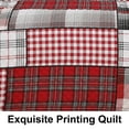 thumbnail image 6 of Lanco Checkered Microfiber Quilt, King - 3-Piece Set, 6 of 8
