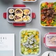 thumbnail image 3 of 5 Pack Stackable Food Storage Containers Airtight Leakproof Snap Lock Lids BPA Free Food Grade Meal Prep Containers, 3 of 4