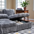 thumbnail image 3 of Cosmic Homes Sectional Sofa Bed With Reversible Chaise, USB Charging Port, Convertible Sofa Couch, Space Saving Sofa, 3 of 6