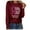 Red, variant on Womens Sweaters Pullover Clothes Breast Cancer Tops Casual O-neck Sweatshirt Pullover Blouse