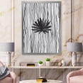 thumbnail image 3 of Designart 'Black and White Striped Under Tropical Leaf III' Modern Framed Art Print, 3 of 4