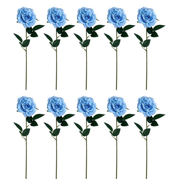 Nice Quality Bouquet 10PCS 9-Head Curled Ice And Snow Roses Artificial Silk Flowers For Wedding Valentines Decoration Best Valentine Gifts 2061