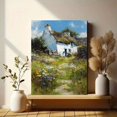 thumbnail image 6 of Rustic Cottage Garden Oil Painting Canvas Print, Suitable for Living Room Bedroom Kitchen Dining Room Hallway Office, 6 of 8