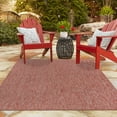thumbnail image 3 of Rugs.com Outdoor Solid Collection Rug – 6' x 9' Rust Red Flatweave Rug Perfect For Bedrooms, Dining Rooms, Living Rooms, 3 of 4