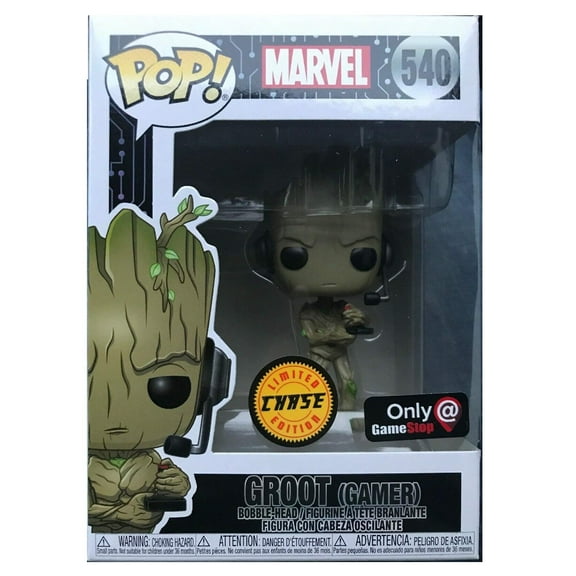 Funko POP! Marvel Groot Vinyl Bobble Head (Gamer, Chase)