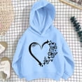 thumbnail image 3 of Yutgune Girls' Heart Graphic Hoodie, Long Sleeve Casual Pullover Sweatshirt, 3 of 6