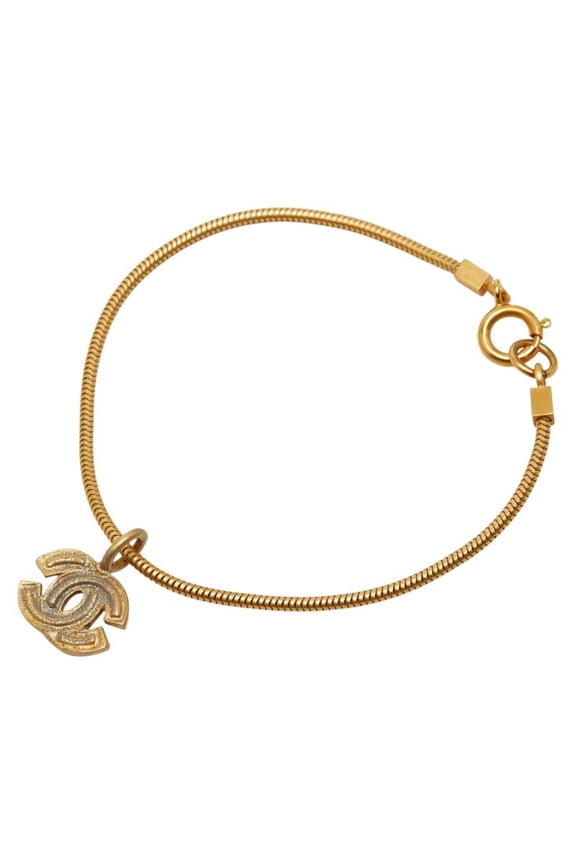 Pre-Owned Chanel Coco Mark Bracelet, Gold Plated, Women's, CHANEL (Good)