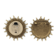 thumbnail image 1 of Pin de gancho de metal vintage con forma de sol Wolf con sombrero pajarita cristal, 1 of 3