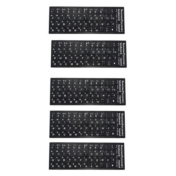 5X Russian Letters Keyboard Sticker for Notebook Laptop Desktop PC Keyboard Covers Russia Sticker