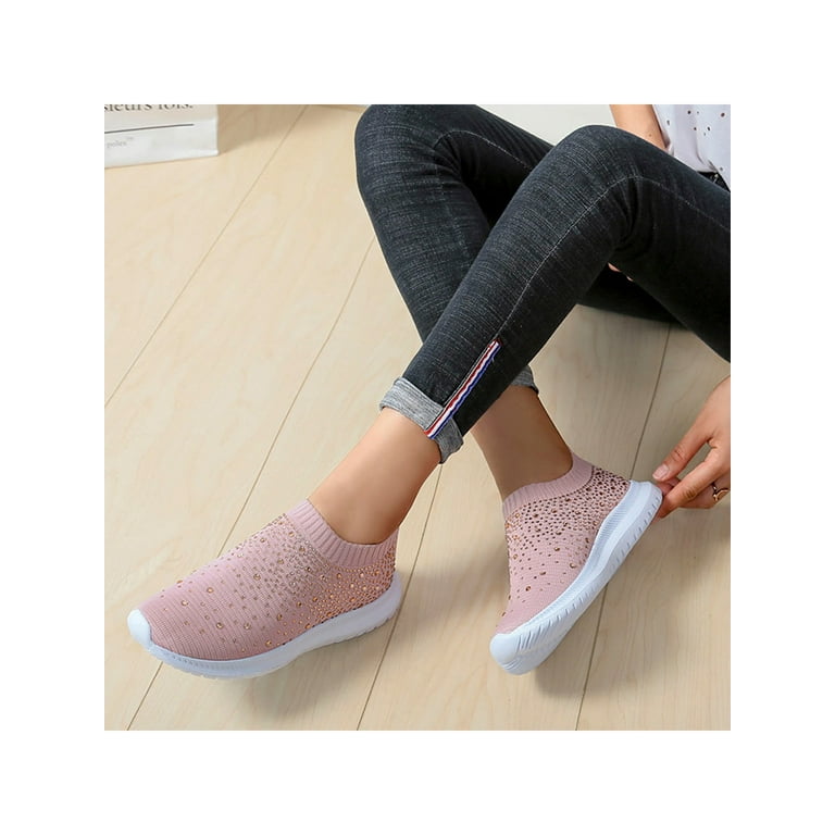 Women spring sequin glitter bling sneakers casual lace up flats casual  platform shoes