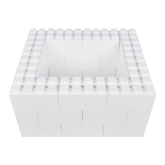 EverBlock Coffee Table Base Kit | 36” x 30” x 19” | Giant Building Blocks | Easy to Connect & Reuse | Indoor & Outdoor Use | Build Displays & Structures | Orange