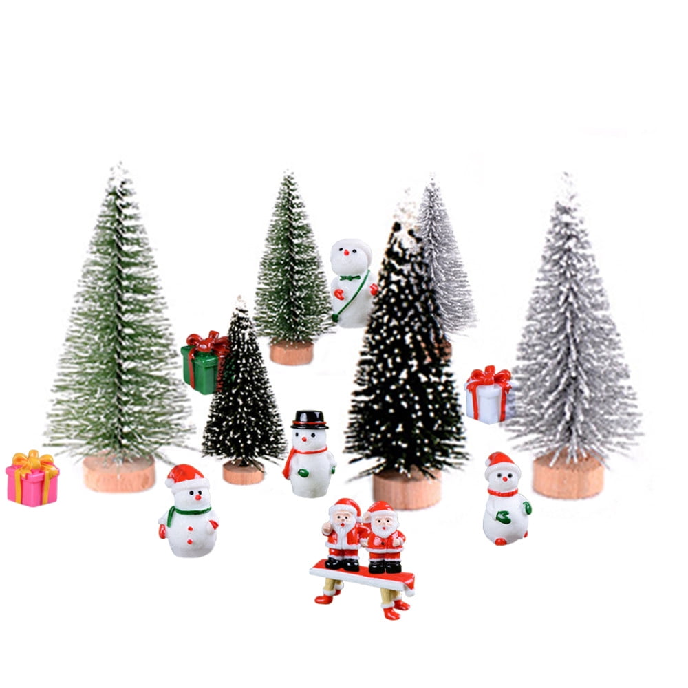 Miniature FAIRY GARDEN Ornament ~ Mini Paper/MDF Merry CHRISTMAS Tree Sled ~ NEW 