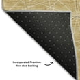 thumbnail image 6 of HomeRoots 677871 8 x 10 ft. Gold & Ivory Geometric Transitional Washable Machine Made Rectangle Area Rug with UV Protection, 6 of 9