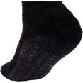 thumbnail image 5 of BambooMN Men's Feather Light Fuzzy Socks With Non-Slip Grips - Black - XL - 4 Pairs, 5 of 6