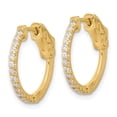 thumbnail image 3 of Auriga Fine Jewelry 14K Yellow Gold .40ct 26-1.5mm Round Hoop w/ Safety Clasp Diamond Earrings for Women, 3 of 6