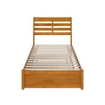 thumbnail image 2 of Emelie Twin XL Platform Bed with Panel Footboard & TXL Trundle in Light Toffee, 2 of 5