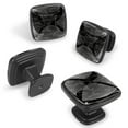 thumbnail image 2 of 4 Pcs Cabinet Handle Drawer Pulls Black Dark Camouflage Knobs with Screws Square Furniture Office Cabinet Knob Decoration, 2 of 7