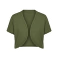 thumbnail image 5 of TGSLY Plus Size Cropped Cardigan for Women Lightweight Soft Open Front Short Sleeve Shrug Tops Loose Casual Solid Color Elegant Cover Up XXXXL, 5 of 10