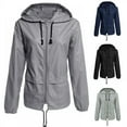 thumbnail image 3 of FNNMNNR Women Spring Jacket  Fashion Waterproof Jacket  Insulated Coat Windbreaker Outdoor (Dark Blue), 3 of 6