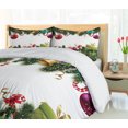 thumbnail image 5 of Ambesonne Christmas Duvet Cover Sets, New Year Celebration, 2-Queen, Green Maroon, 5 of 7