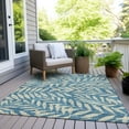 thumbnail image 6 of Addison Rugs Chantille Indoor/Outdoor Transitional Floral Teal Washable Rectangle Rug, 3' x 5', 6 of 6