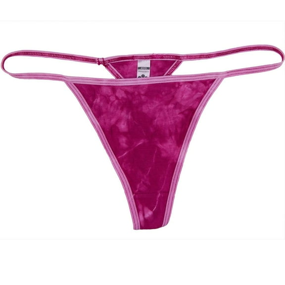 Pink Crinkle - Thong Panties - Small