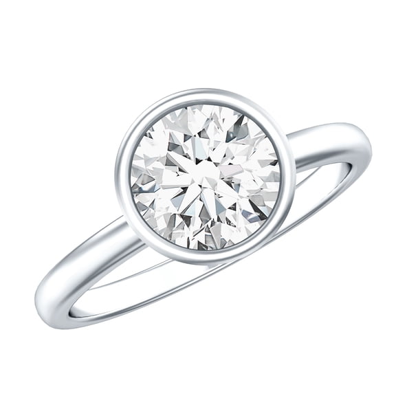 Rosec Jewels IGI Certified Lab Grown Diamond Engagement Ring 3 Carat - IGI Certified - E-VS1 Quality - with Jewelry Box, 925 Sterling Silver, US 4.00