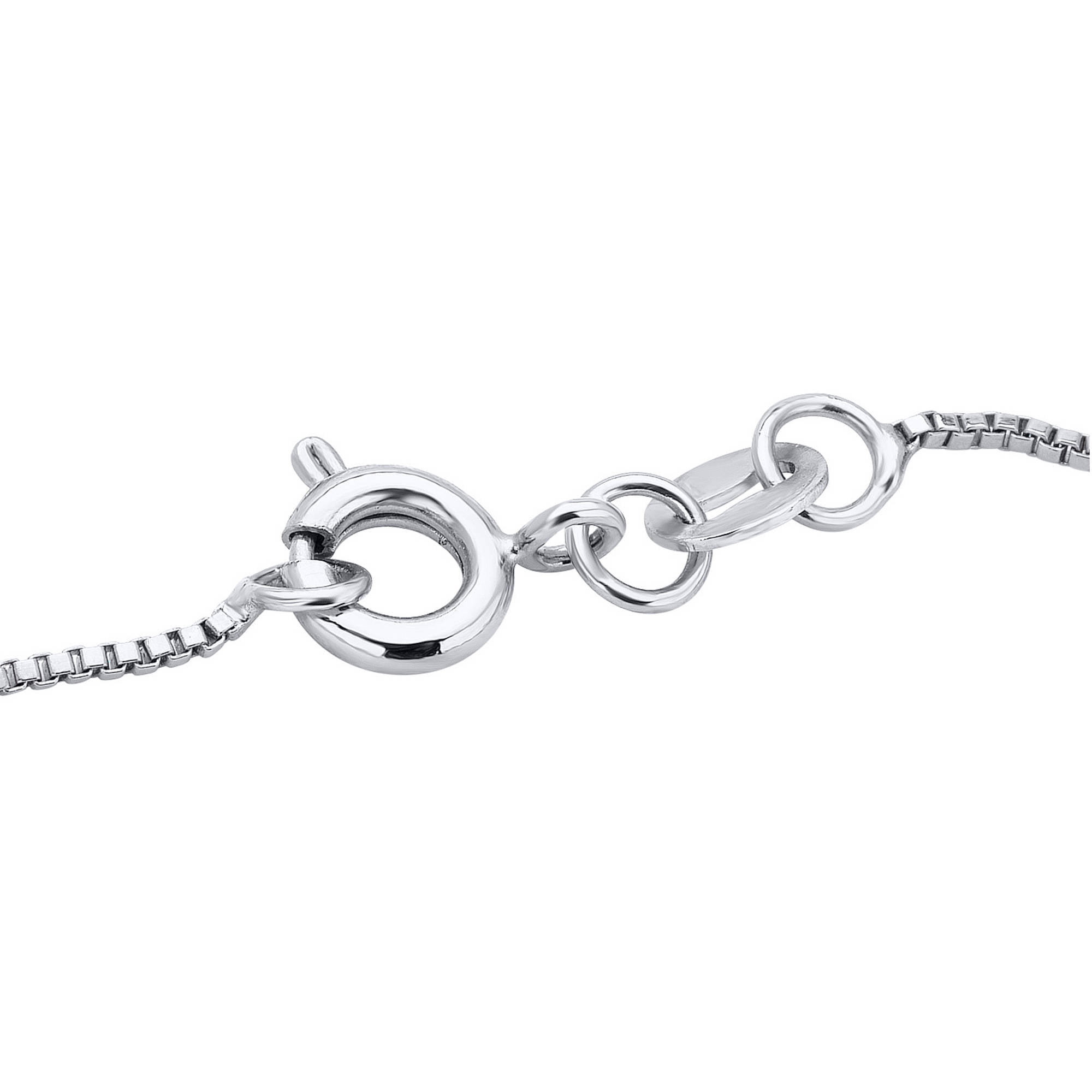 Diamond Accent Silvertone Triple Heart Pendant,18" Chain