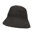 thumbnail image 3 of Delayuji Womens Bucket Hat Woven Wide Brim Foldable UV Protection Breathable Summer Travel beach hat Versatile Portable Outdoor foldable sun hat, 3 of 3