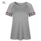 thumbnail image 1 of Camiseta de mujer con estampado de rayas, manga corta, blusa con cuello redondo, gris, XL Sweethay AP001776-14, 1 of 7