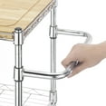 thumbnail image 6 of Whitmor Kitchen Storage/Microwave Cart-Wood & Chrome - Length 13.25 x Width 27.5 x Height 33.5, 6 of 11