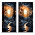 thumbnail image 2 of Designart "Monochrome Canopy Peach Forest" Forest Framed Wall Art Set Of 2 - Peach Landscapes Framed Wall Art Set Of 2, 2 of 7