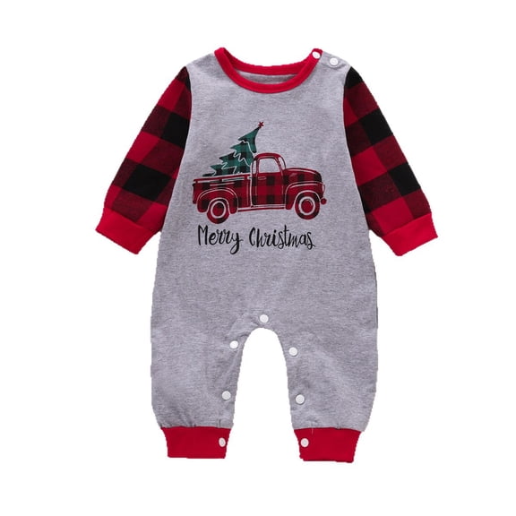 PEASKJP Long Sleeve Romper Baby Baby Boys Girls 2 Way Zipper Footless Pajamas Cotton Long Sleeve Printing Romper Sleep and Play Red,9-12 Months