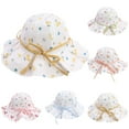 thumbnail image 4 of Otqutp Outdoor Hat for 4 to 8 Years Toddler Children Hat Girls Spring Autumn Outdoor Shade Cartoon Flower Sun-screen Hat Fisherman Hat, 4 of 4