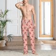 thumbnail image 4 of Salouo Smiling Pink Pumpkins Print Pajama Pants for Men, Lounge Pants Elastic Waistband Casual Men's sleepwear Loungewear Sleep Pajama Pant -Small, 4 of 7