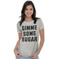 thumbnail image 3 of Gimme Some Sugar Flirty Cute Gym Womens Fitted Plus Size Graphic Tee Brisco Brands 3X, 3 of 5