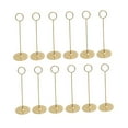 thumbnail image 5 of RENACLIPY Golden Stainless Steel Table Number Holders 12Pcs Standable Clip for Name Clip Holding 7.9x2.8x1.4in, 5 of 8