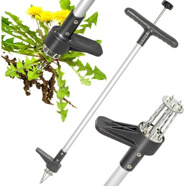 Walensee Upgraded Weed Puller, Stand Up Weeder Hand Tool, Long Handle Garden Weeding Tool with 5 Claws, Hound Weed Puller for Dandelion, Standup Weed Root Pulling Tool and Picker, Grabber (1 Pack)