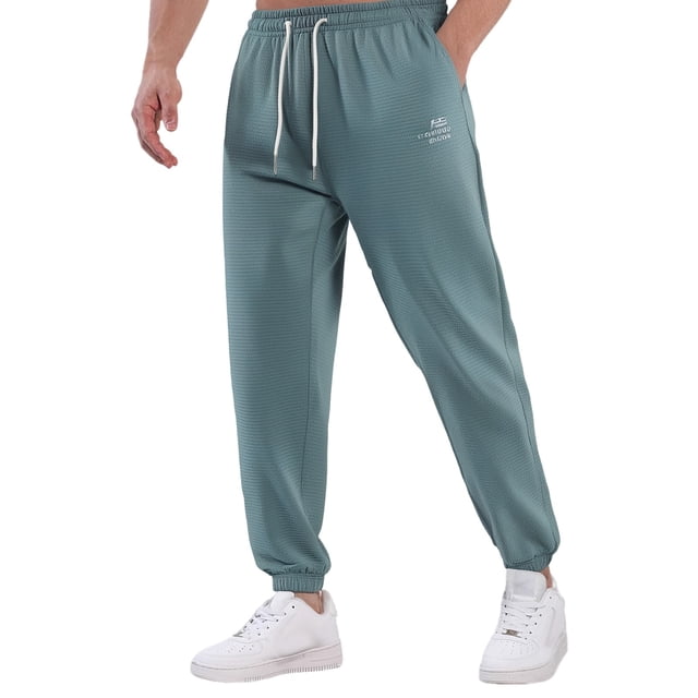Pantalon pour Homme Été Ajusté en Maille Respirante Pantalon de Survêtement