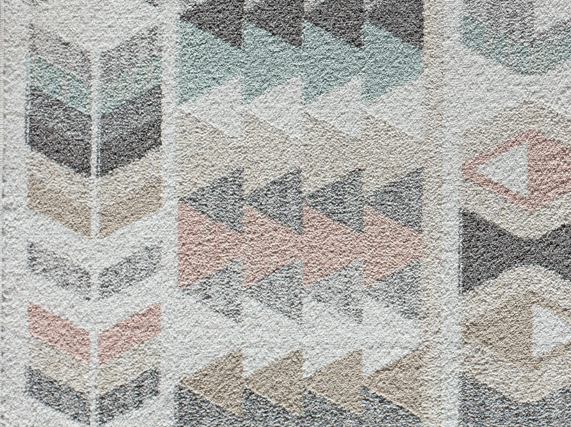 Rugs America Mika MO50A Mint Lime Geometric Contemporary Gray Area Rug, 2'6"x8'