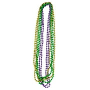 PMU Bachelorette Beads 33 Inch Gold, Green and Purple Metallic 12pcs