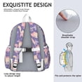 thumbnail image 5 of Cute Dinosaur Pattern Backpack for School,Cute School Bag,Schoolbag with Adjustable Shoulder Straps & Padded Back,13.4"x11"x4.7", 5 of 6