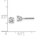 thumbnail image 2 of 14K White Gold .70ct SI3 G-I Diamond Stud Thread On and Off Post Earrings, 2 of 5