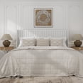 thumbnail image 2 of Frostbloom King Size Velvet Platform Bed Frame with Vertical Channel Tufted Wingback Headboard, White, 2 of 7