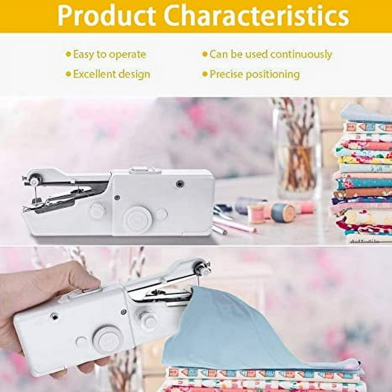 Sewing Machine, Hand Sewing Machines, Hand Held Sewing Machine for Adults/Beginners,  Mini Household Hand Sewing Machine Portable Stitch Needlework Set for DIY  Clothes Stitching Home Travel : Buy Online at Best Price