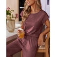thumbnail image 3 of Ekouaer Womens Pajama Sets Cap Sleeve Sleepwear Tops and Long Pants Comfy Pjs 2 Piece Lounge Set with Pockets, 3 of 6