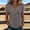 Gray, variant on White Womens Casual Boho Blouse 100% Cotton Wrap V Neck Rolled Short Sleeve Loose Fit Top,Size M