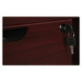 thumbnail image 7 of Lorell Prominence 2.0 Mahogany Laminate Left-Pedestal Bowfront Desk - 3-Drawer 1" Top, 72" x 42" x 29" - 3 x File Drawer(s), Box Drawer(s) - Single Pedestal on Left Side - Band Edge - Material: Partic, 7 of 7