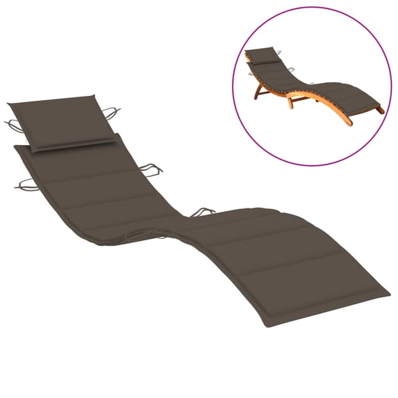 Inlife Deck Chair Cushion Anthracite (29.5"+41.3")x19.7"x1.6"
